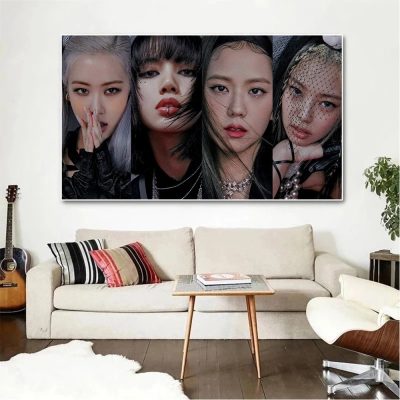 Black Pink Jisoo Jennie Ros Lisa Girl Group Posters Canvas Prints Painting Wall Art Pictures Living 1 - Black Pink Merch