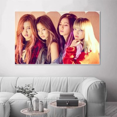 Black Pink Jisoo Jennie Ros Lisa Girl Group Posters Canvas Prints Painting Wall Art Pictures Living 3 - Black Pink Merch