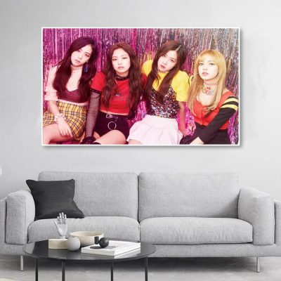 Black Pink Jisoo Jennie Ros Lisa Girl Group Posters Canvas Prints Painting Wall Art Pictures Living 4 - Black Pink Merch