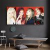 Black Pink Korean Girl Group Jisoo Jennie Ros Lisa Posters Canvas Prints Painting Wall Art Pictures 3 - Black Pink Merch