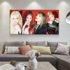 Black Pink Korean Girl Group Jisoo Jennie Ros Lisa Posters Canvas Prints Painting Wall Art Pictures 4 - Black Pink Merch